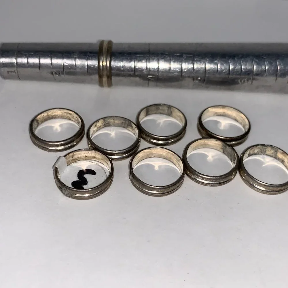 Sterling Silver Thick Double Band Ring, Size 3